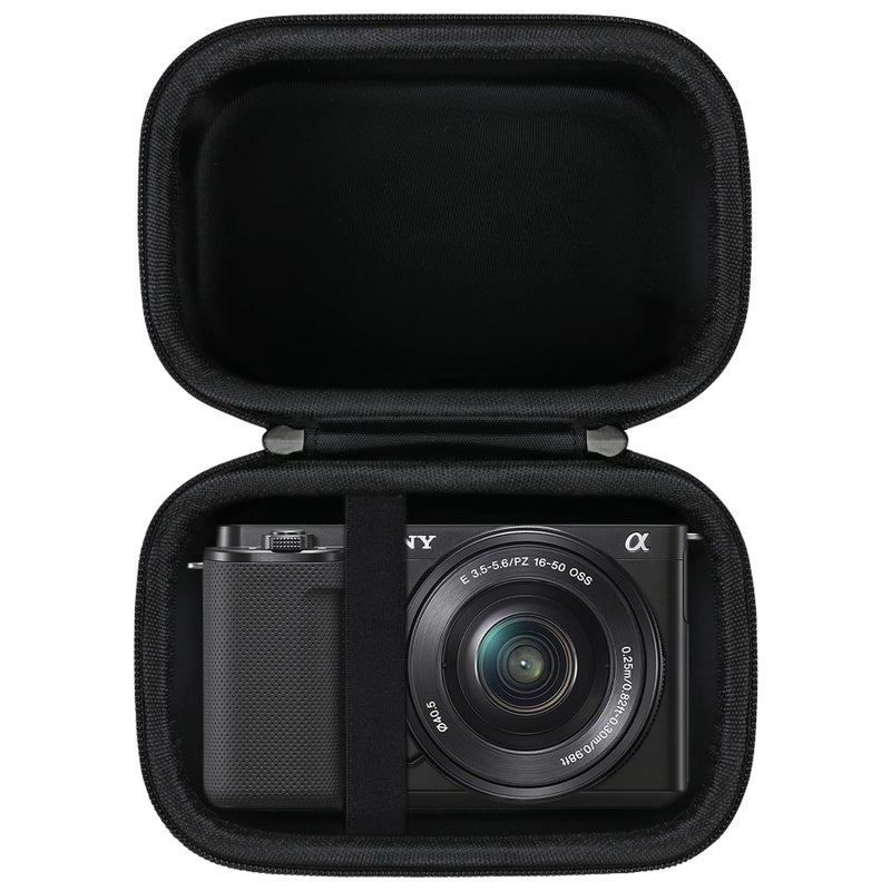 BOVKE Travel Carrying Case Compatible with Sony Alpha ZV-E10 - APS-C Mirrorless Digital Vlog Camera with 16-50mm Interchangeable Lens  Black - Image 1